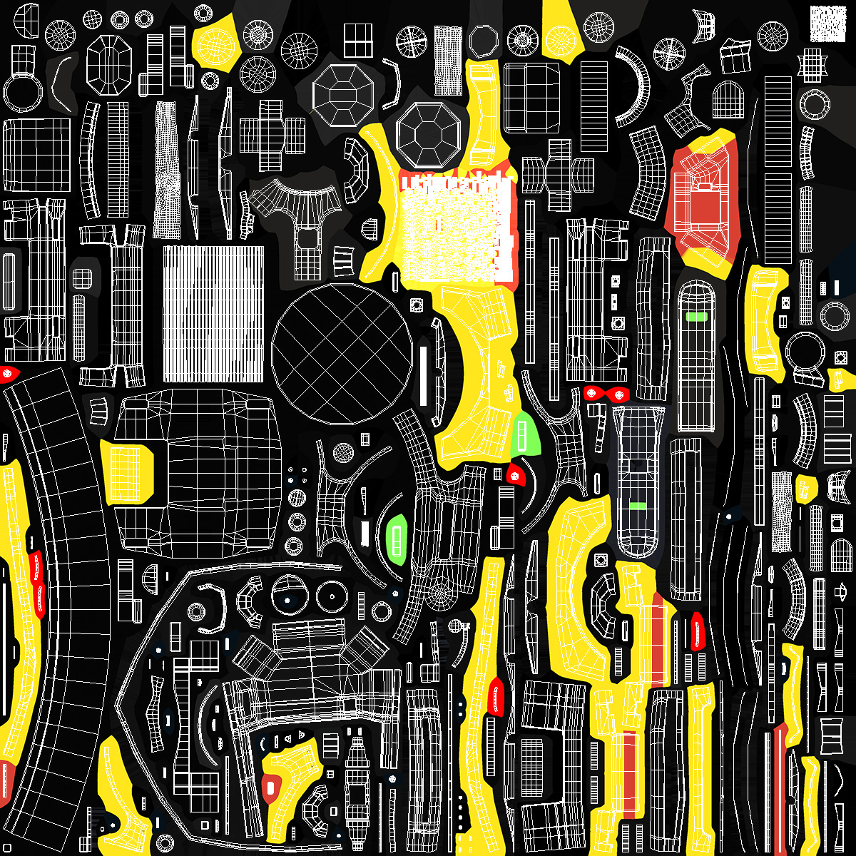 3D Warehouse Loader Robot Yellow Rigged