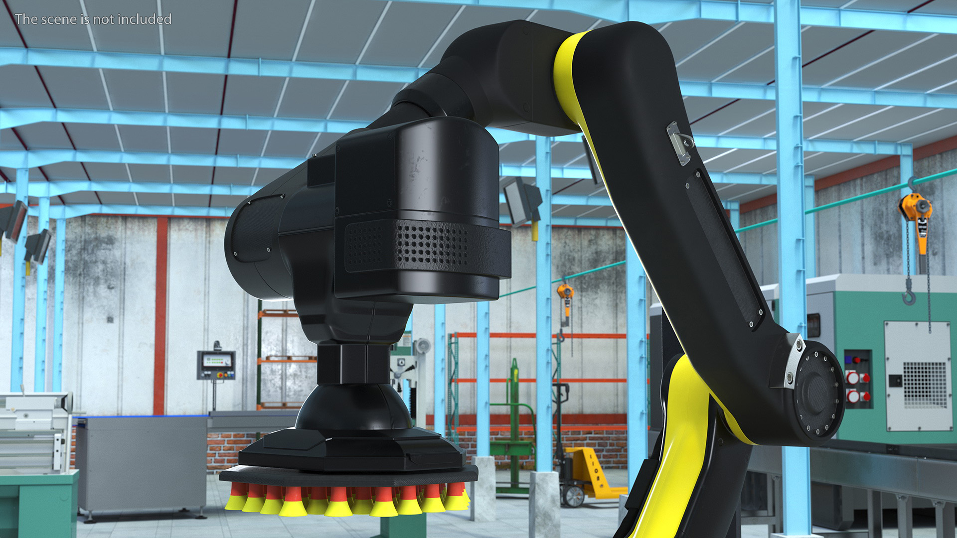3D Warehouse Loader Robot Yellow Rigged