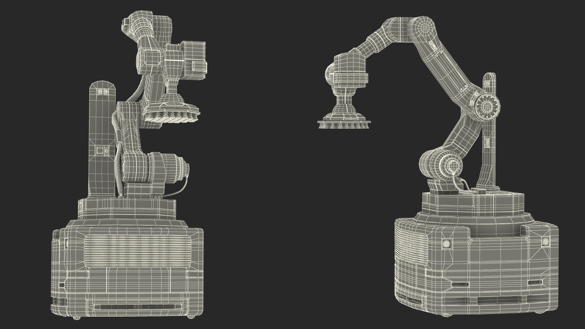 3D Warehouse Loader Robot Yellow Rigged