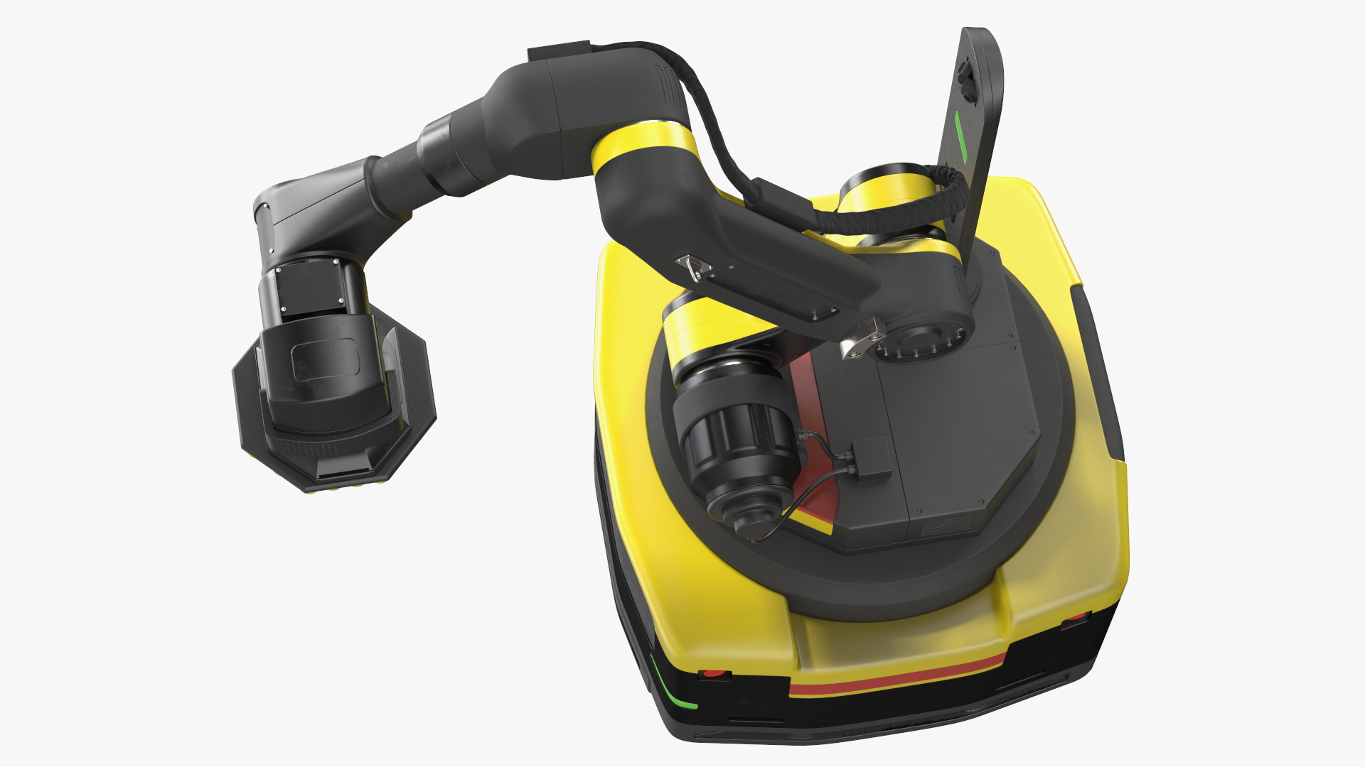 3D Warehouse Loader Robot Yellow Rigged