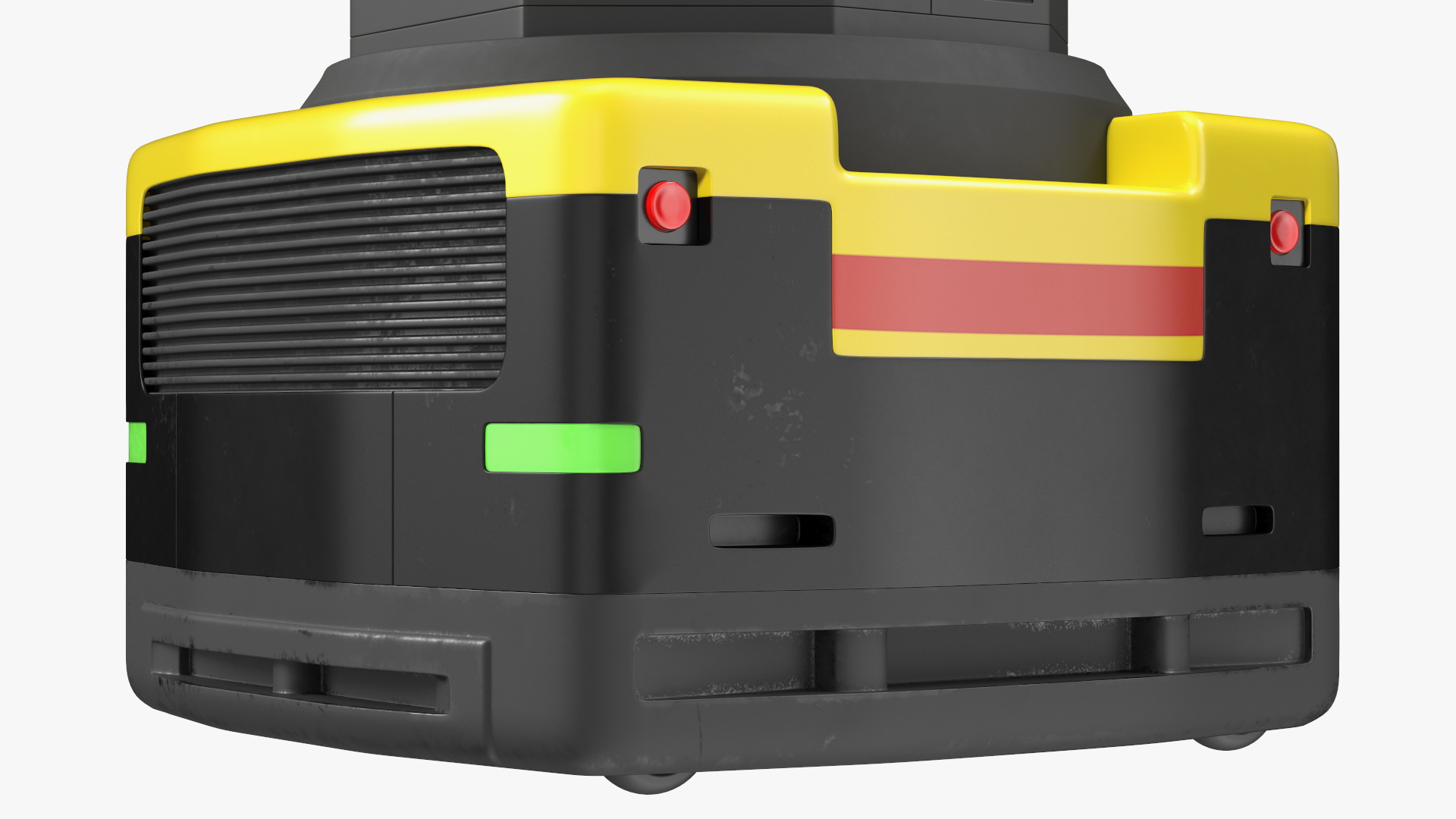 3D Warehouse Loader Robot Yellow Rigged