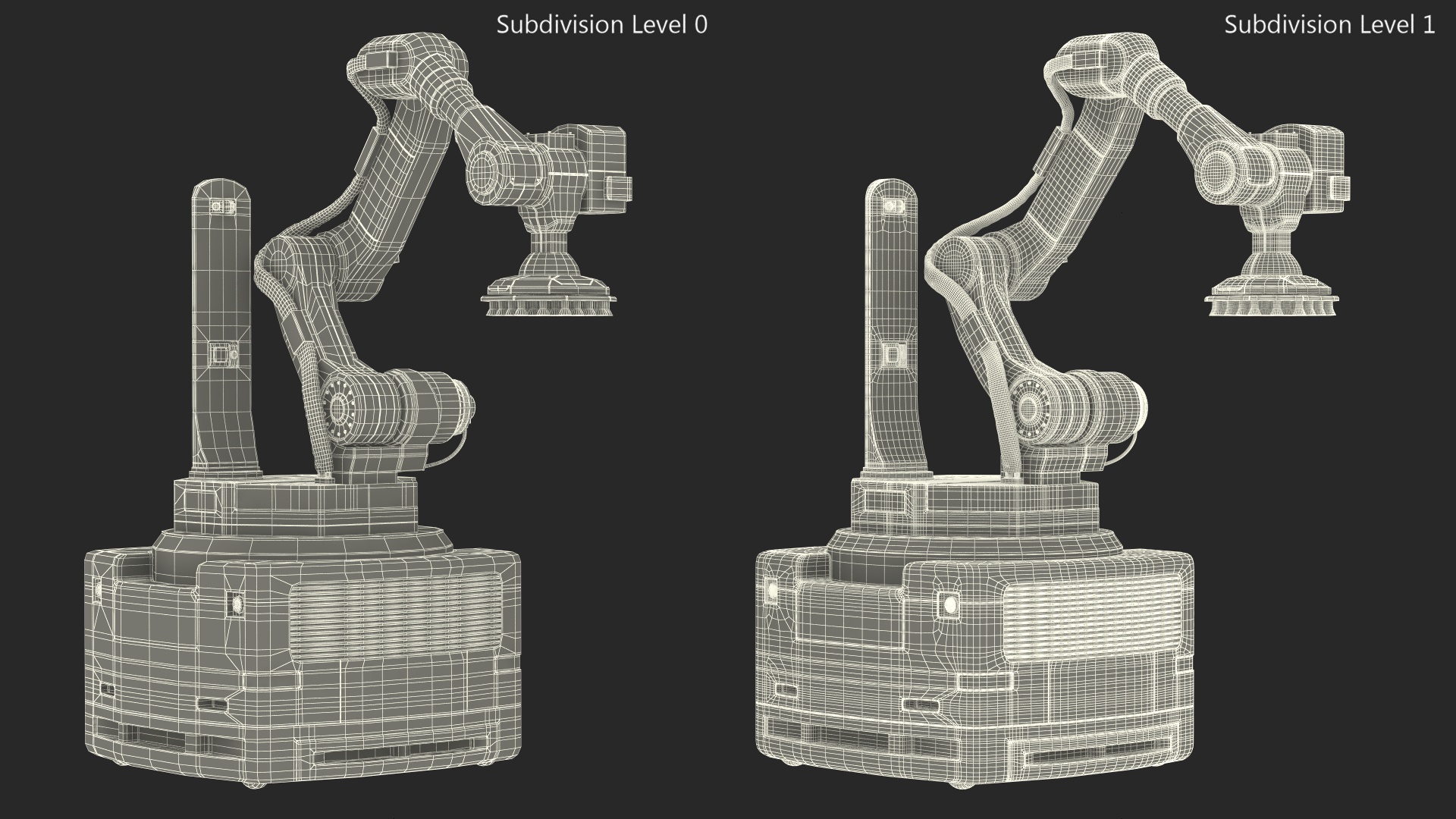 3D Warehouse Loader Robot Yellow Rigged
