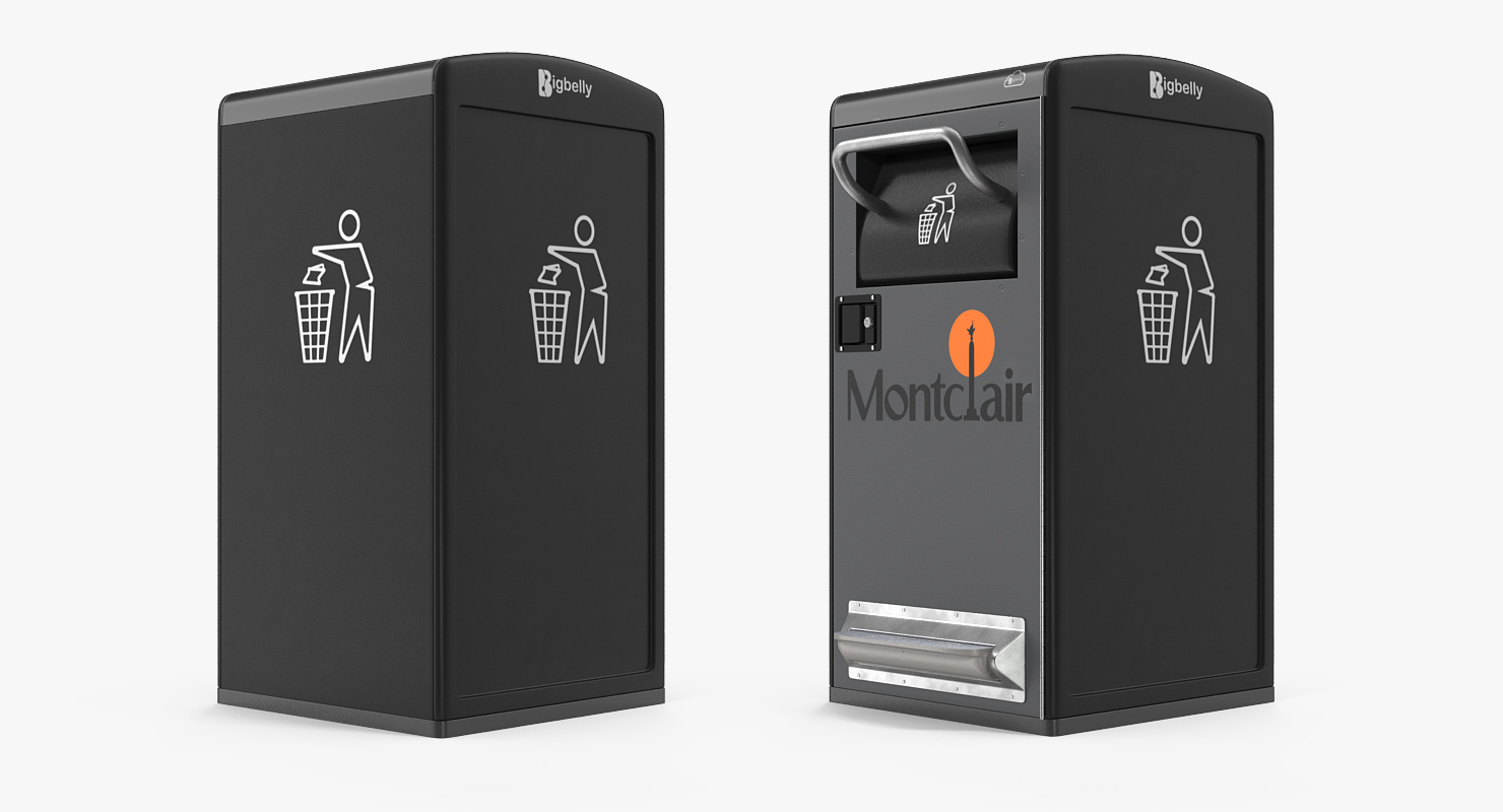 3D Montclair Embracing Solar Powered Trash Bin model