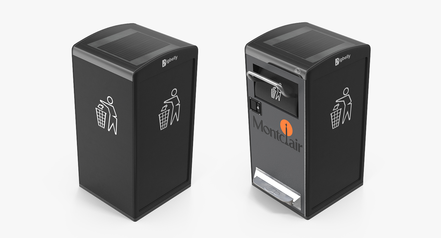 3D Montclair Embracing Solar Powered Trash Bin model