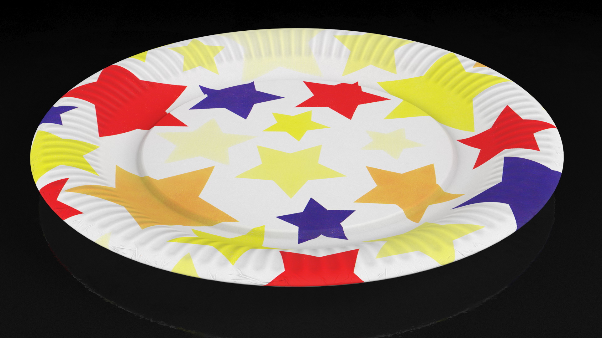 Stars Paper Plate 3D