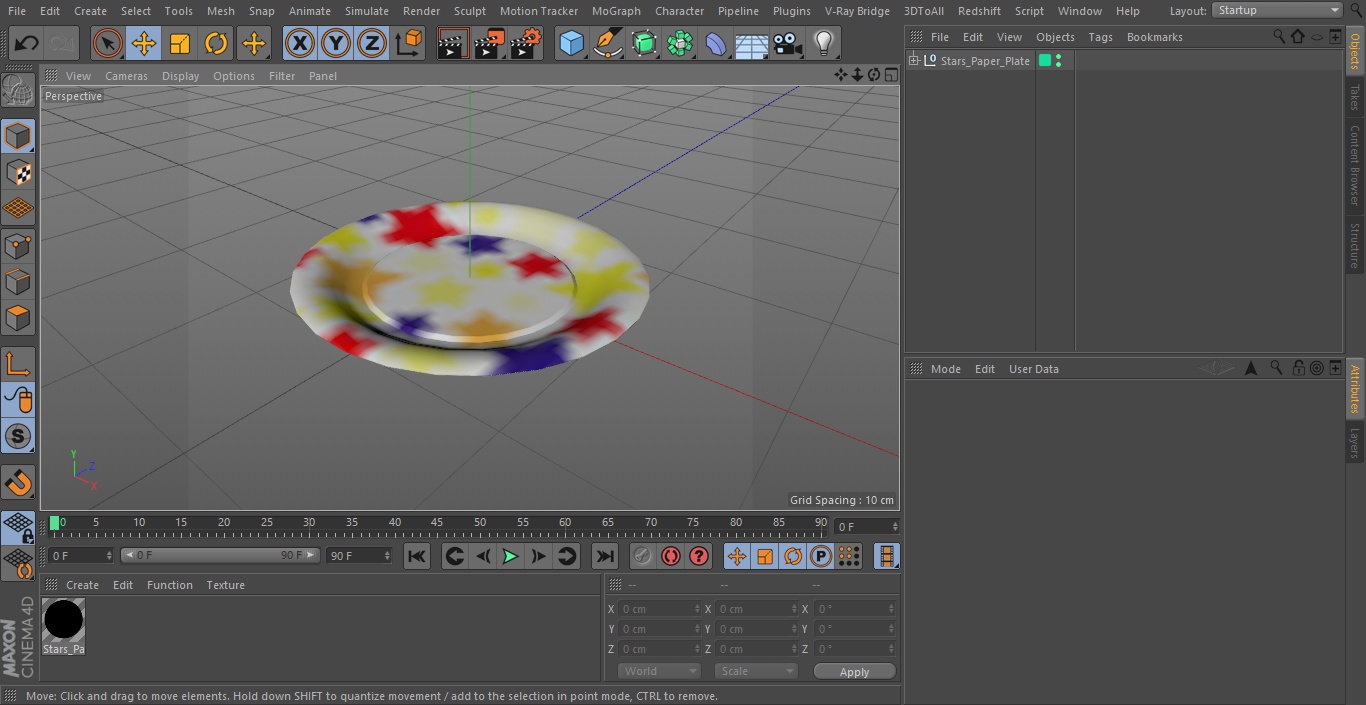 Stars Paper Plate 3D