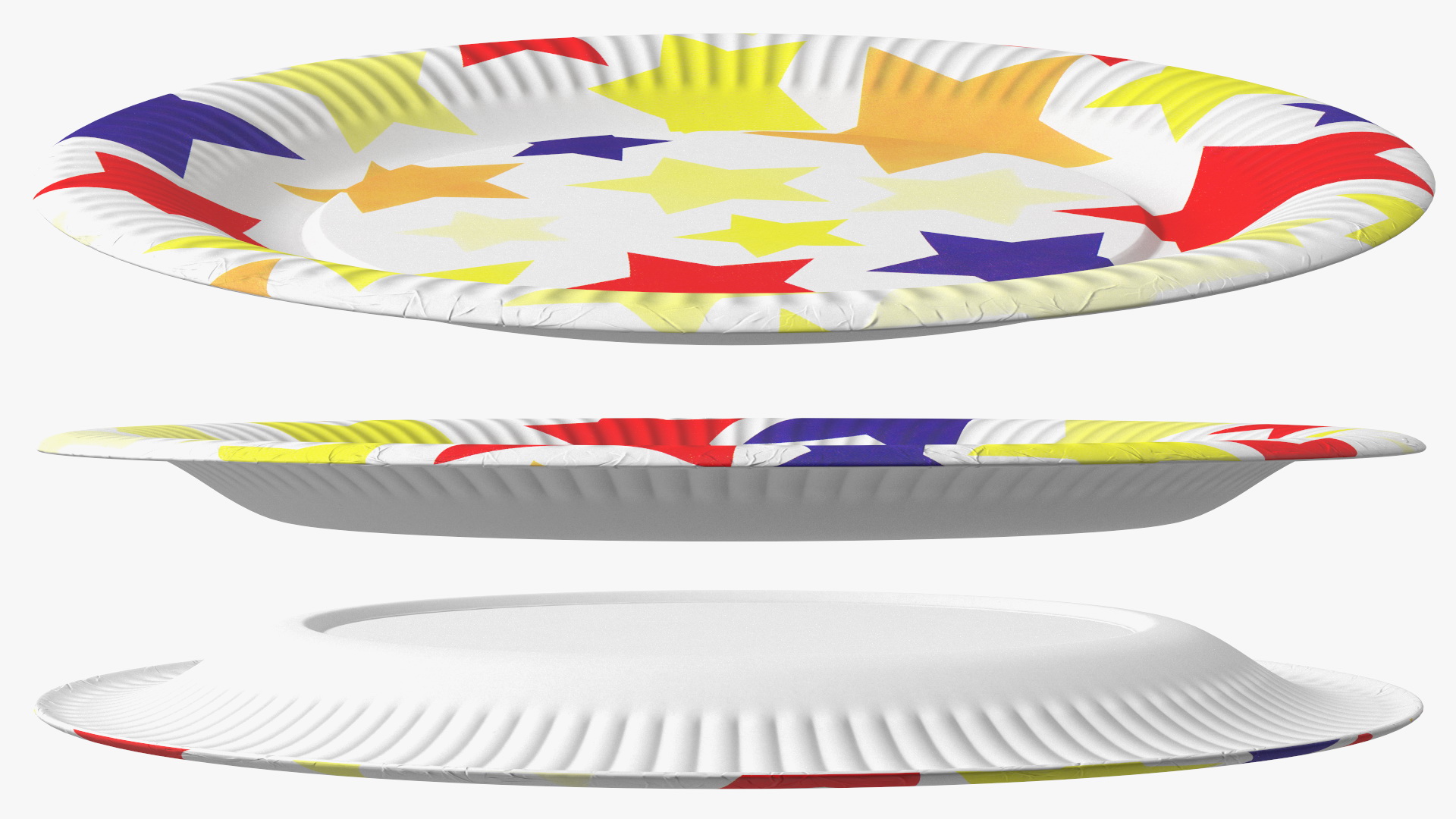 Stars Paper Plate 3D