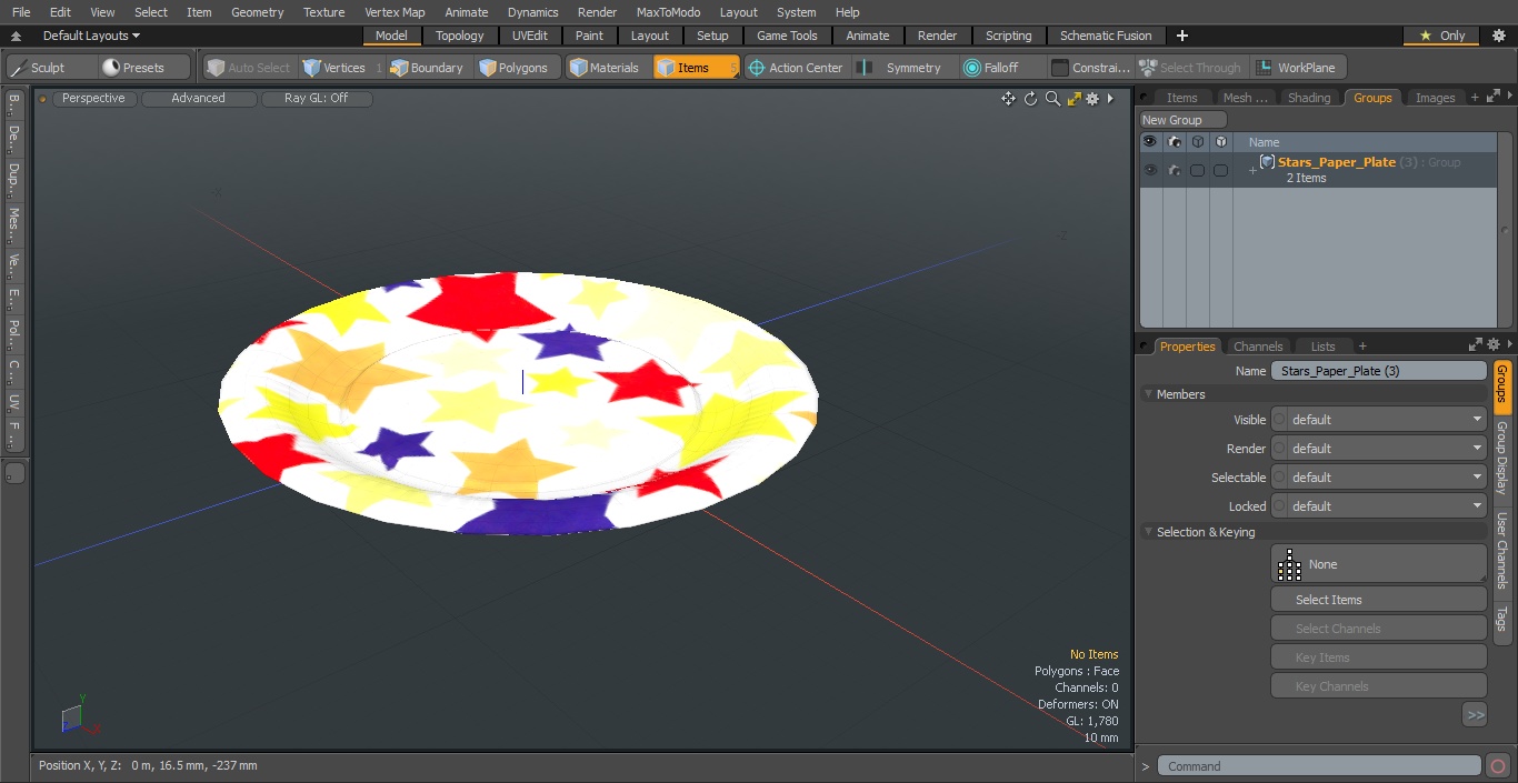 Stars Paper Plate 3D