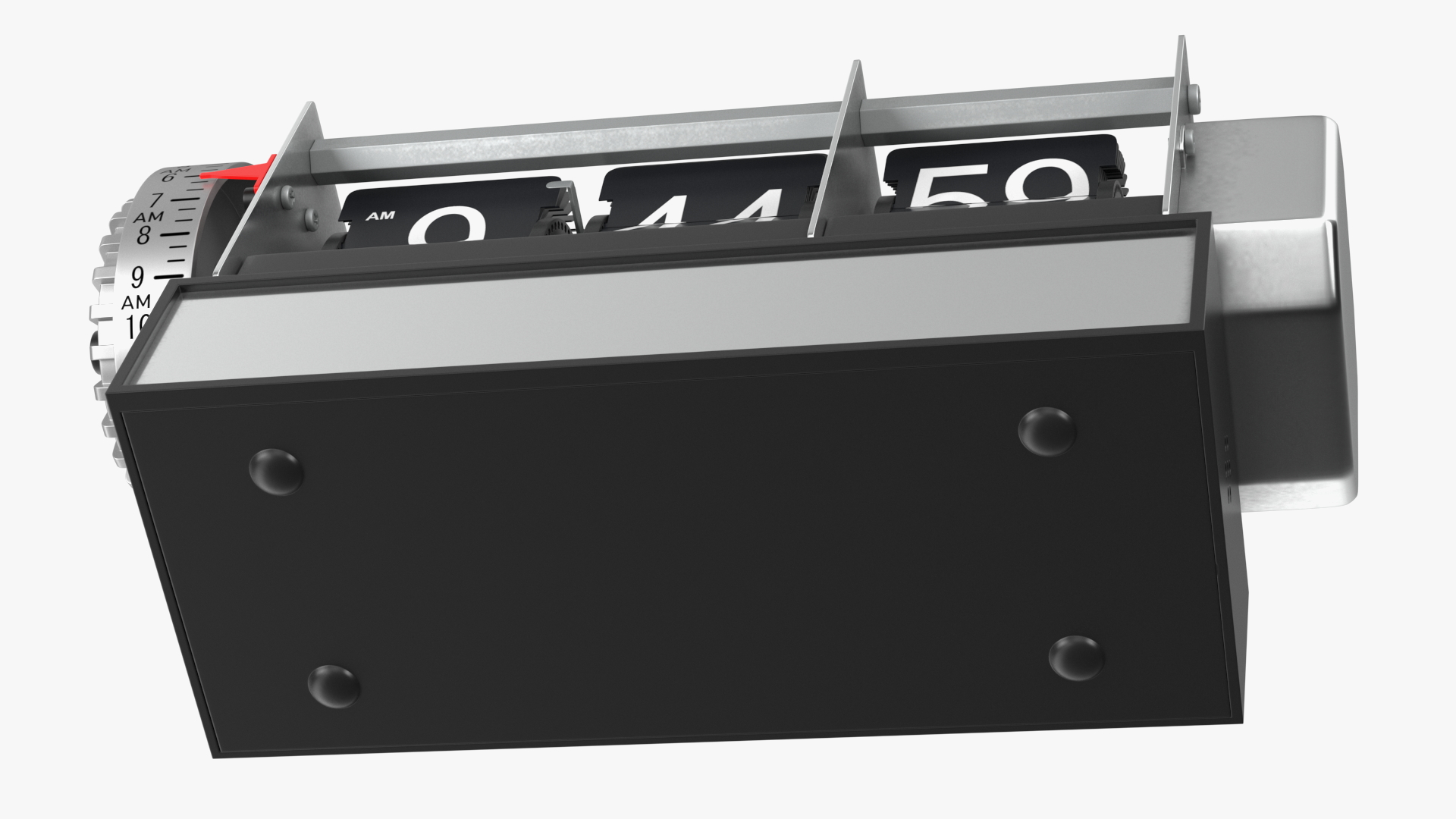3D Vintage Flip Clock Time Selected Black model