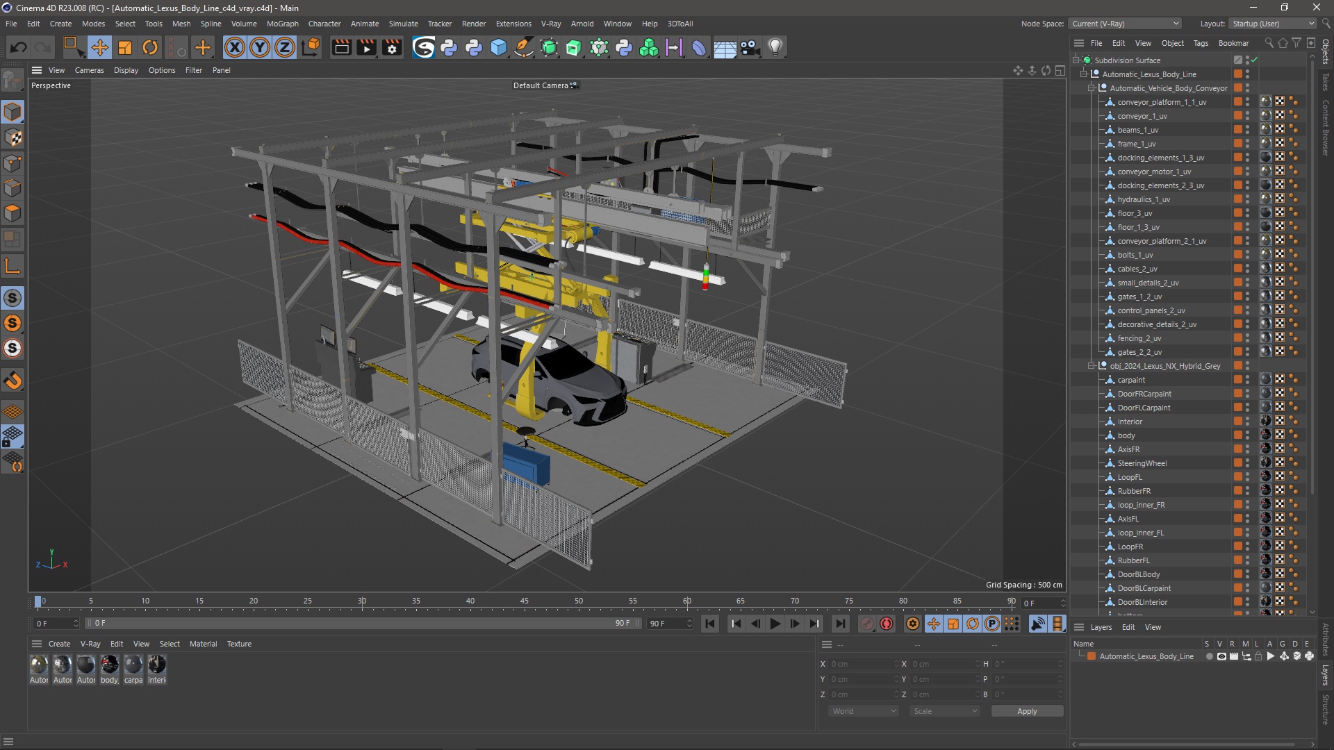 3D model Automatic Lexus Body Line