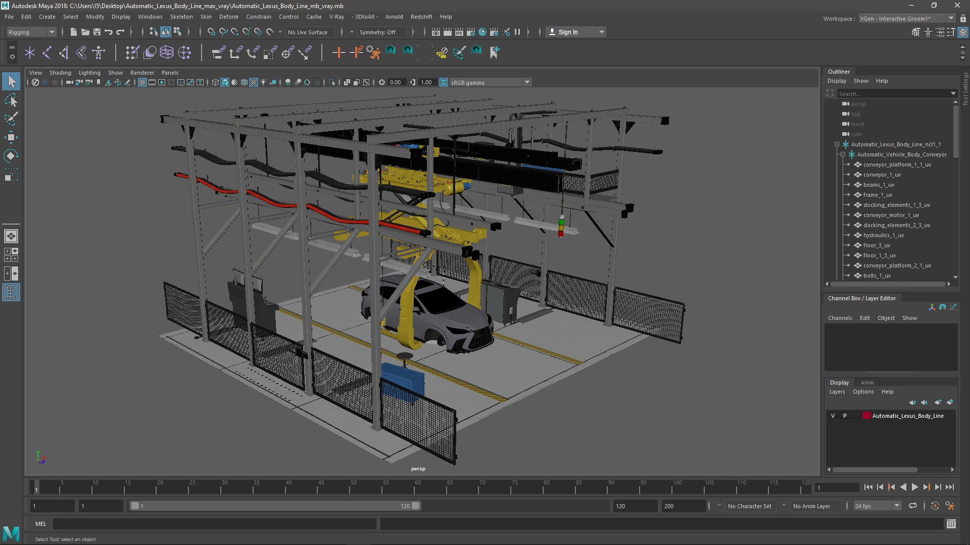 3D model Automatic Lexus Body Line