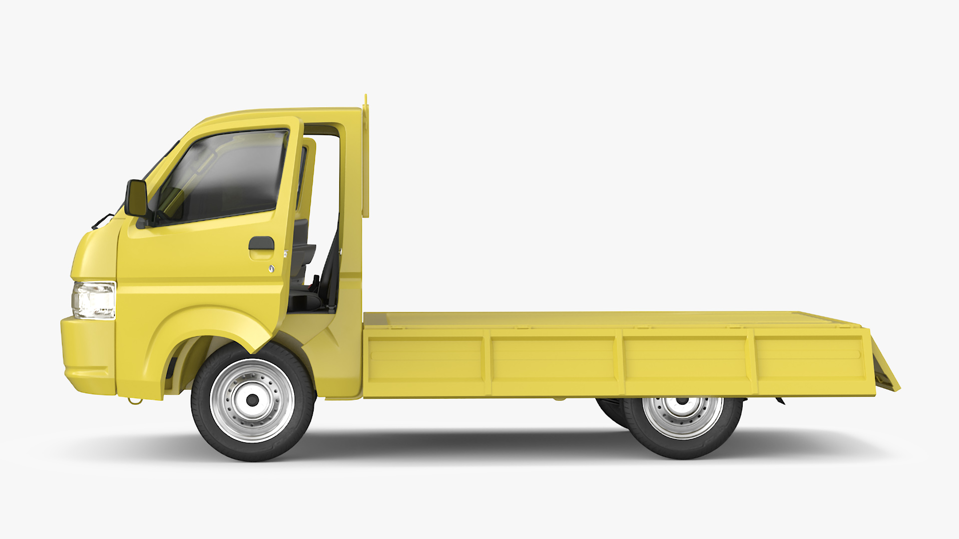 3D Flatbed Truck for Transportation Rigged for Cinema 4D model
