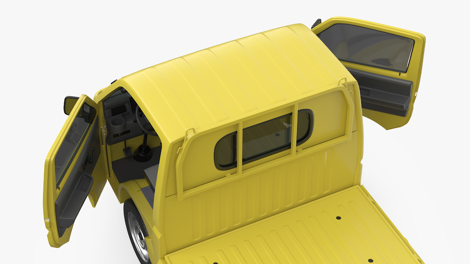 3D Flatbed Truck for Transportation Rigged for Cinema 4D model