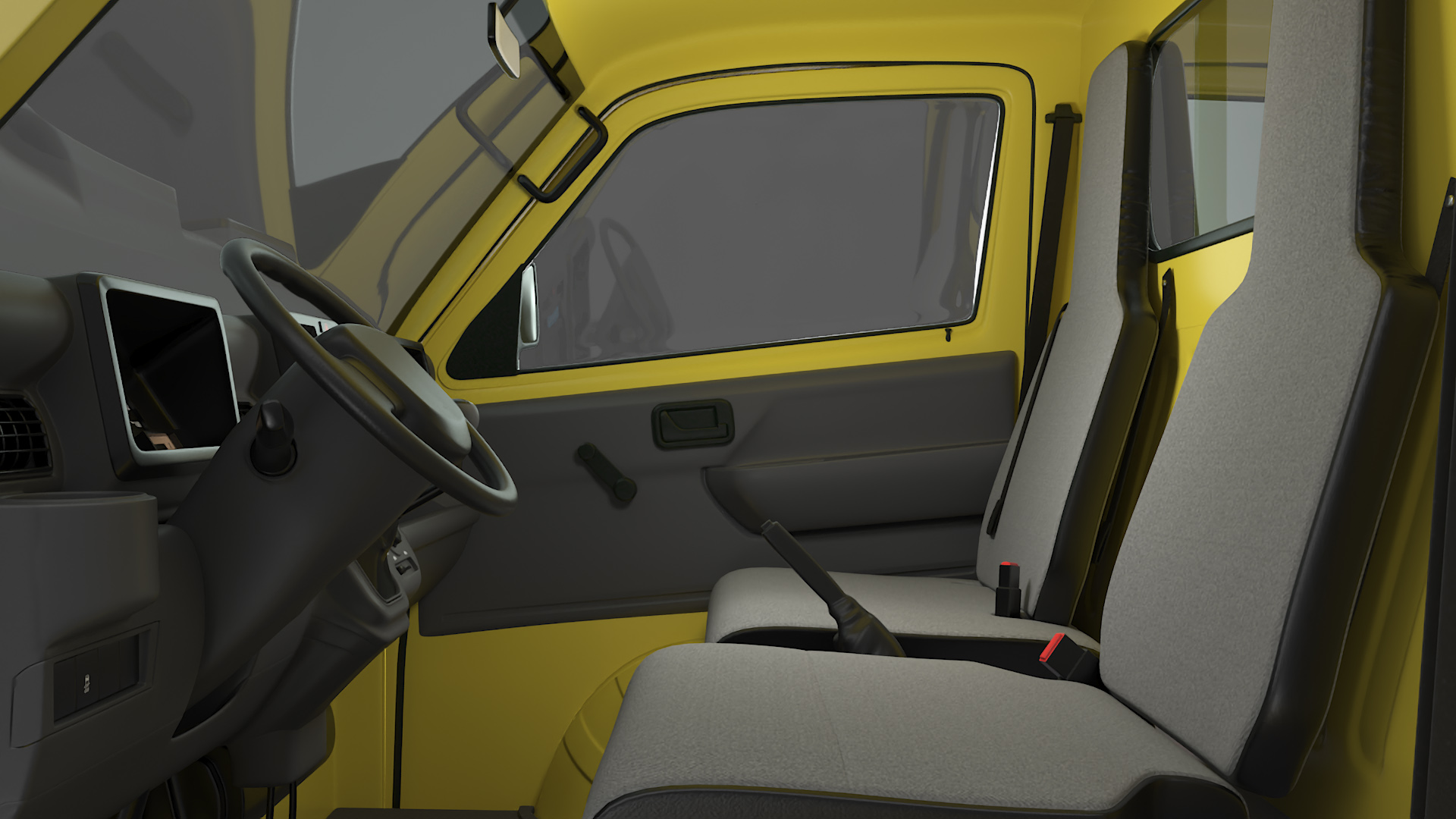 3D Flatbed Truck for Transportation Rigged for Cinema 4D model