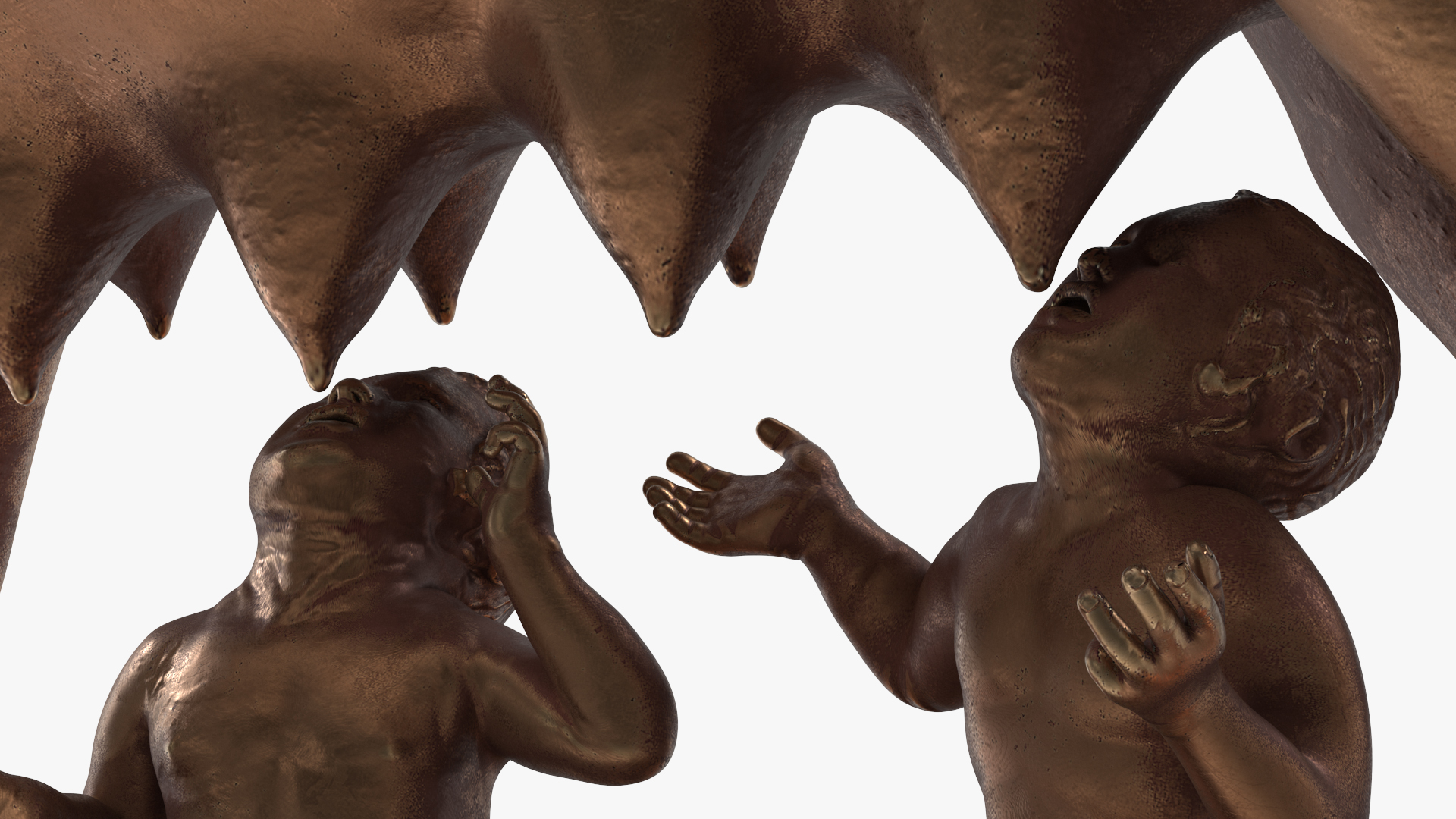 3D Capitoline Wolf with Romulus and Remus model