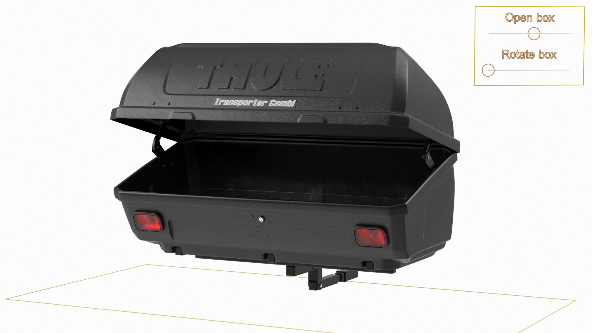 Thule Transporter Combi Cargo Carrier Rigged 3D model