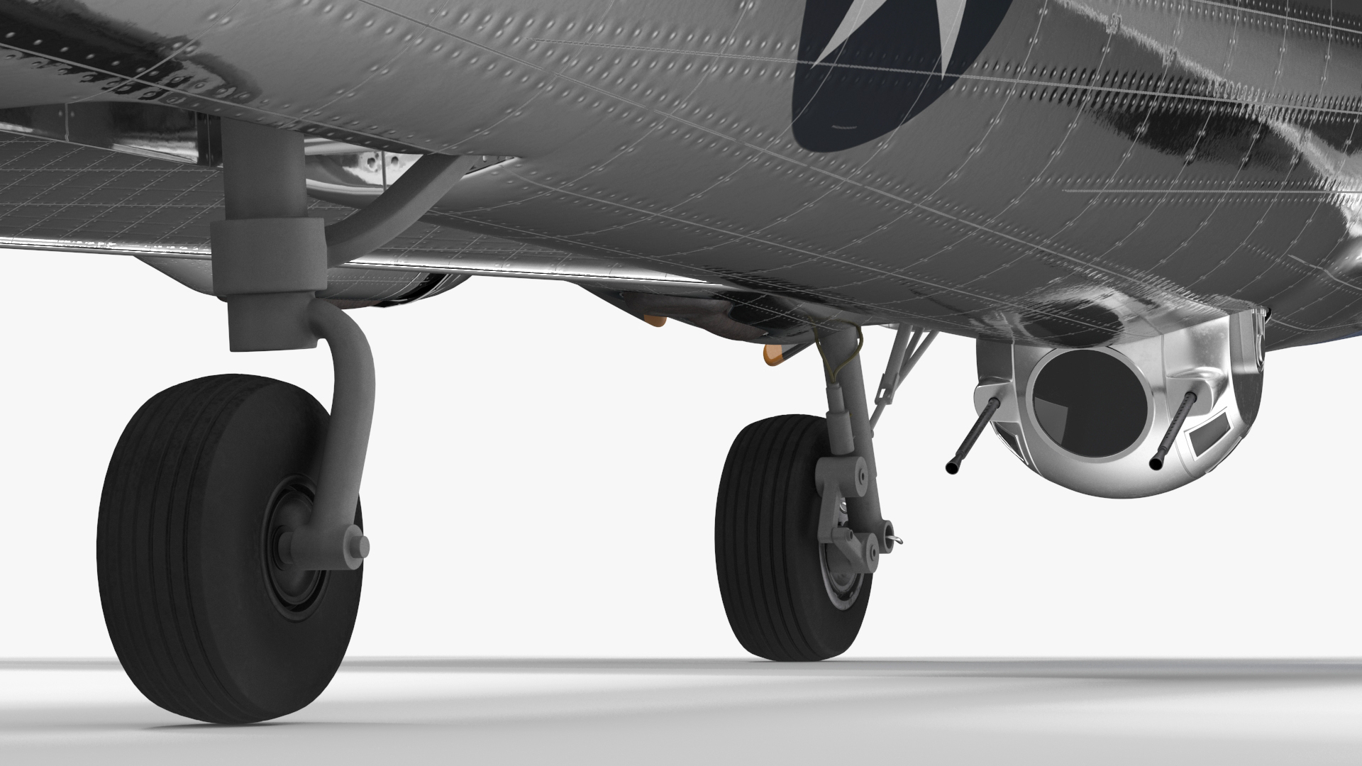 3D Boeing B-17 Propeller Aircraft Bomber Rigged for Cinema 4D model