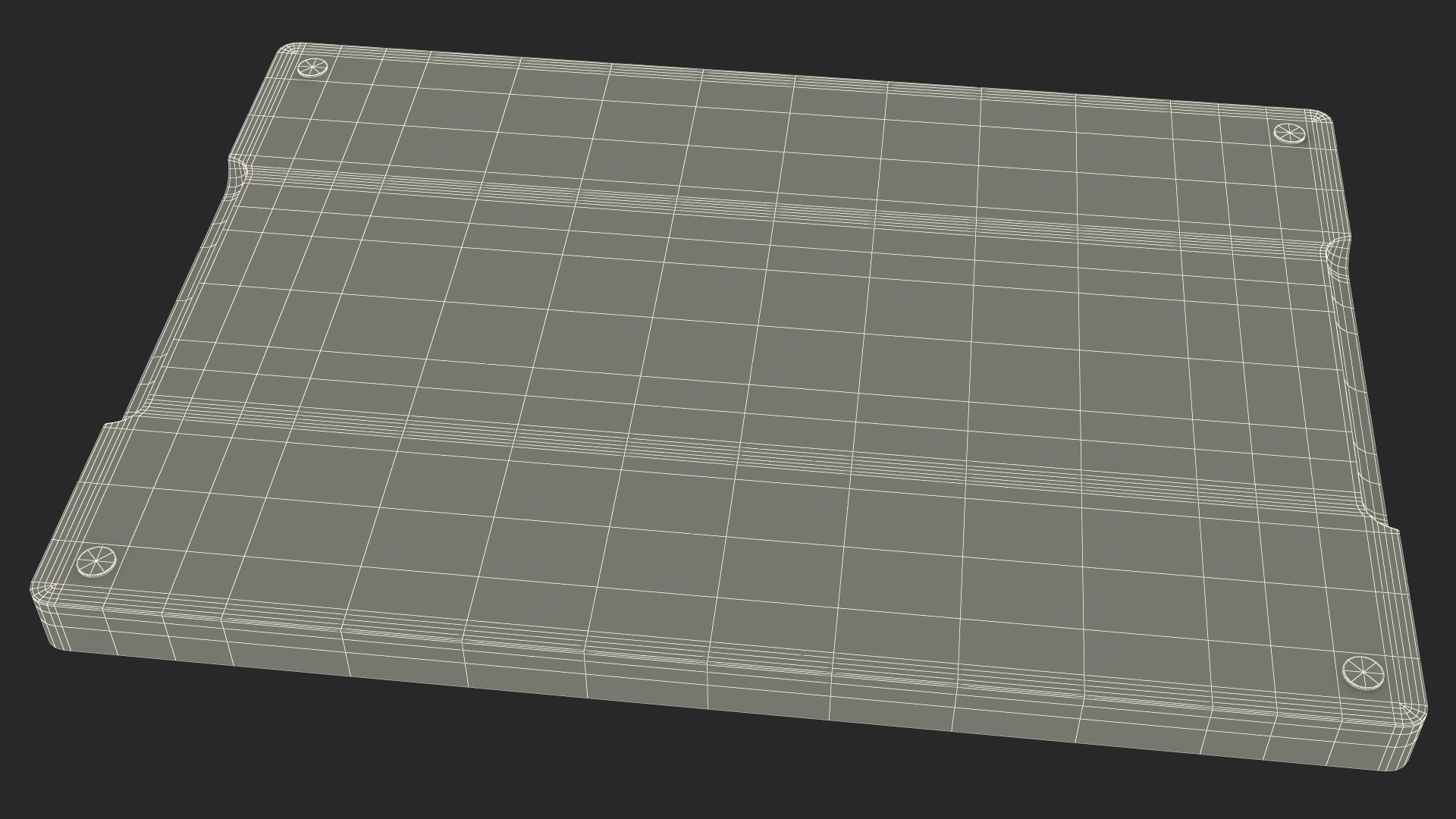 3D Cutting Board Dark Bamboo Large