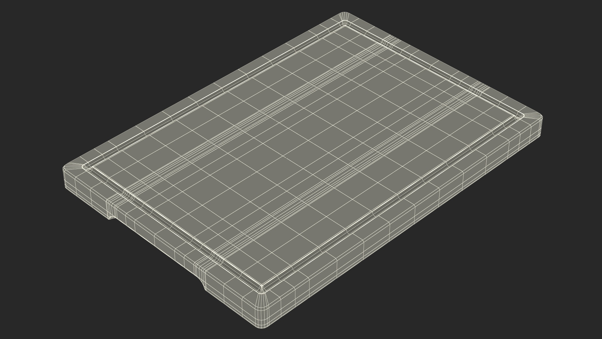 3D Cutting Board Dark Bamboo Large