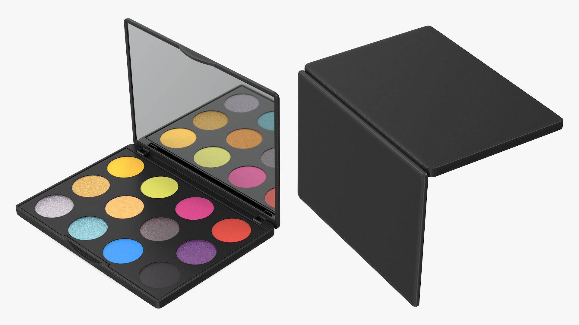 3D Colorful Eyeshadow Palette with Mirror model