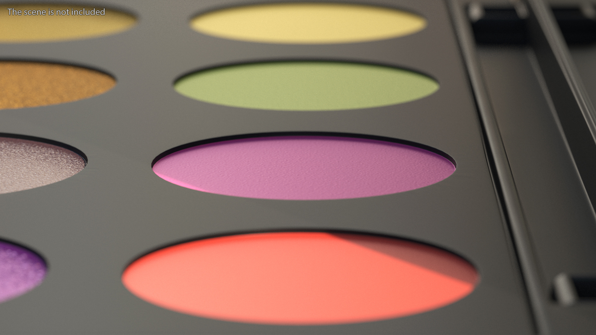3D Colorful Eyeshadow Palette with Mirror model