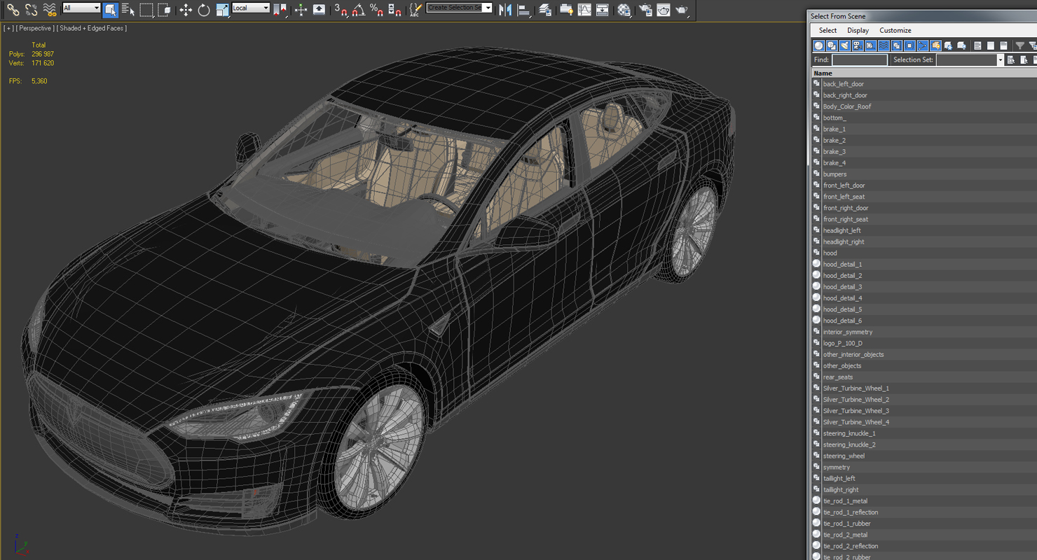 Tesla Model S P100D 2015 3D model