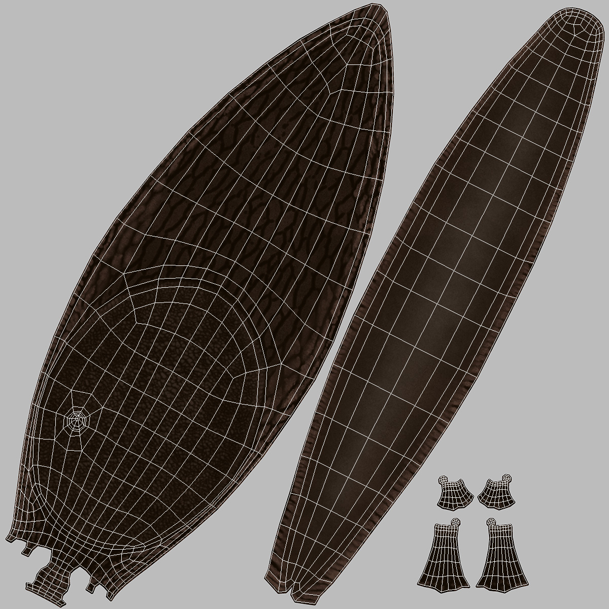 3D Black Garden Slug Crawling