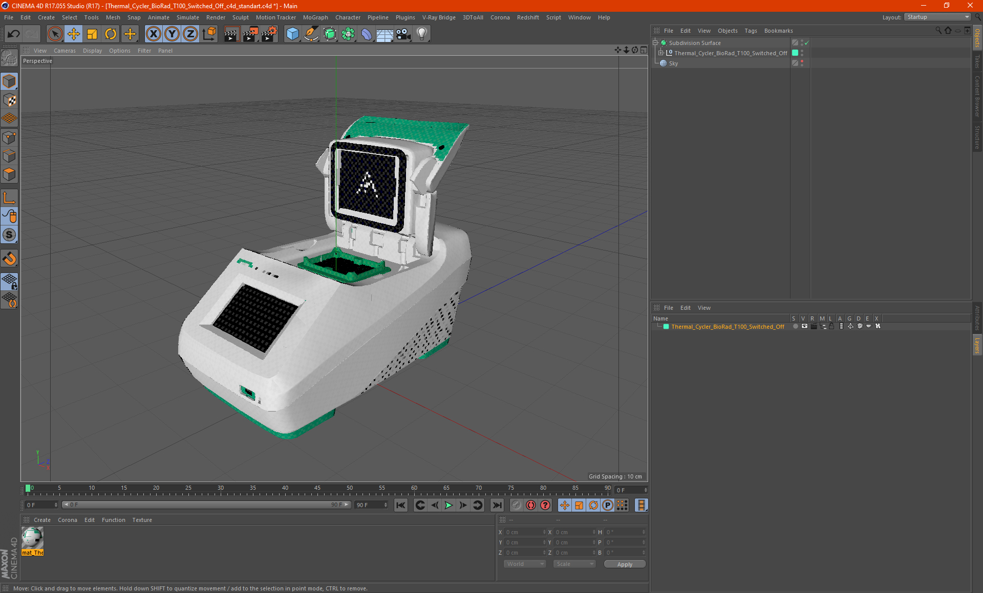 Thermal Cycler BioRad T100 Switched Off 3D model