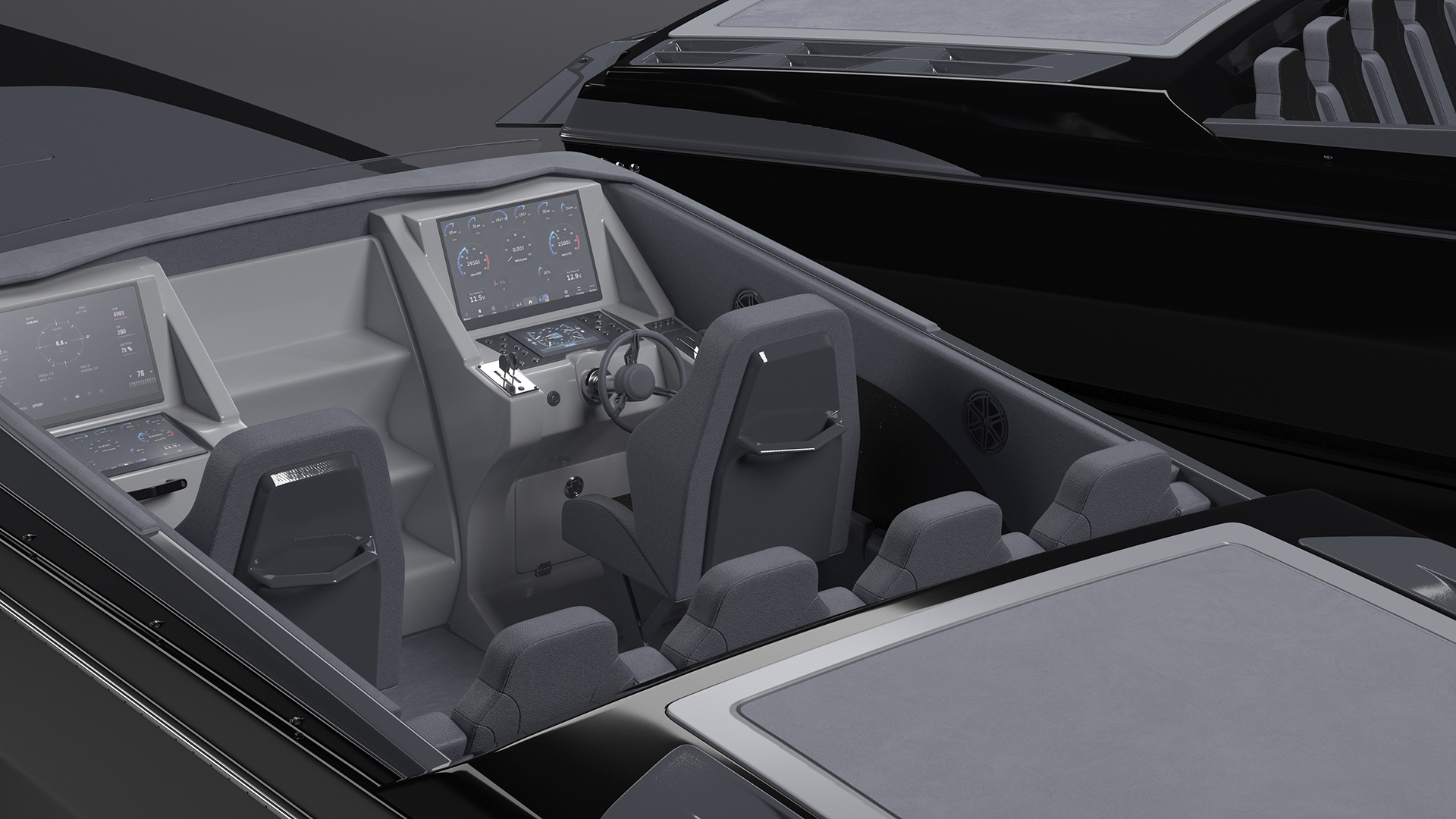 3D model Speedboat Black