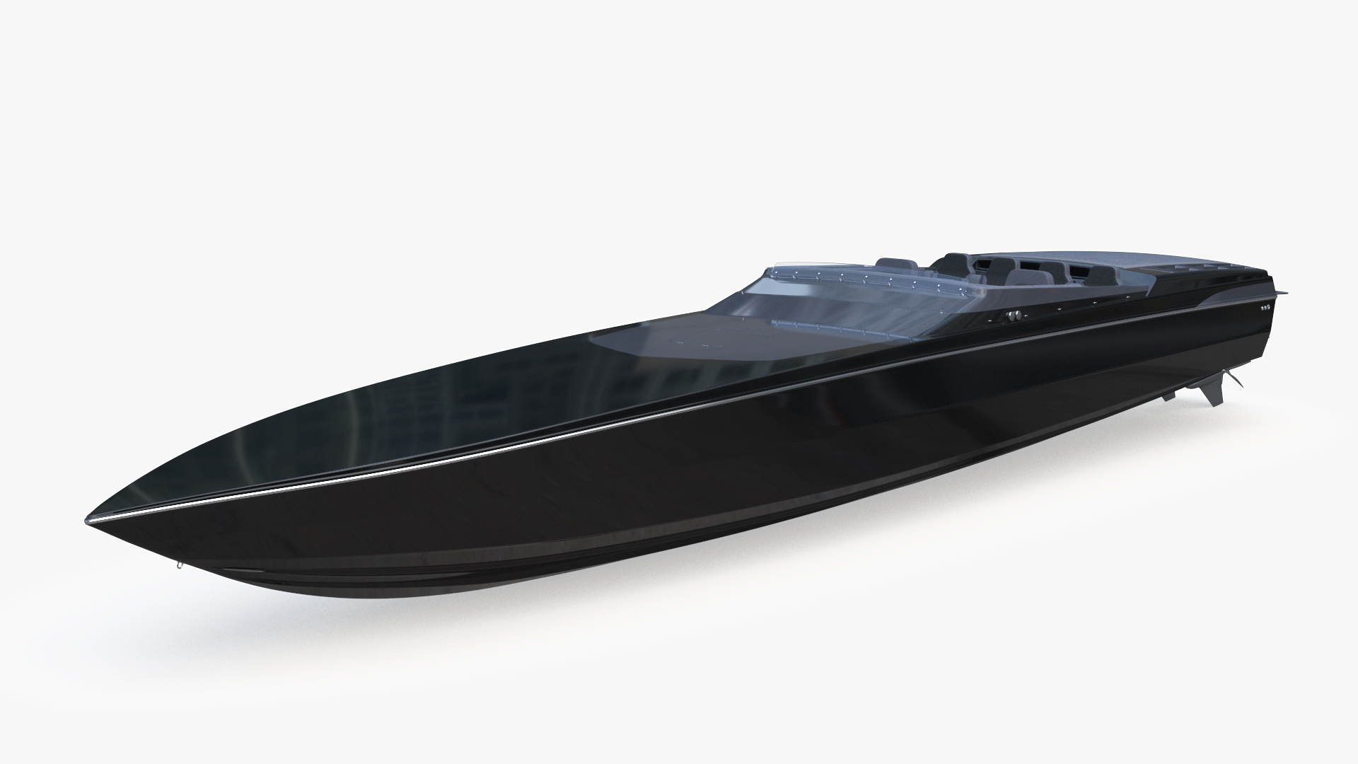 3D model Speedboat Black