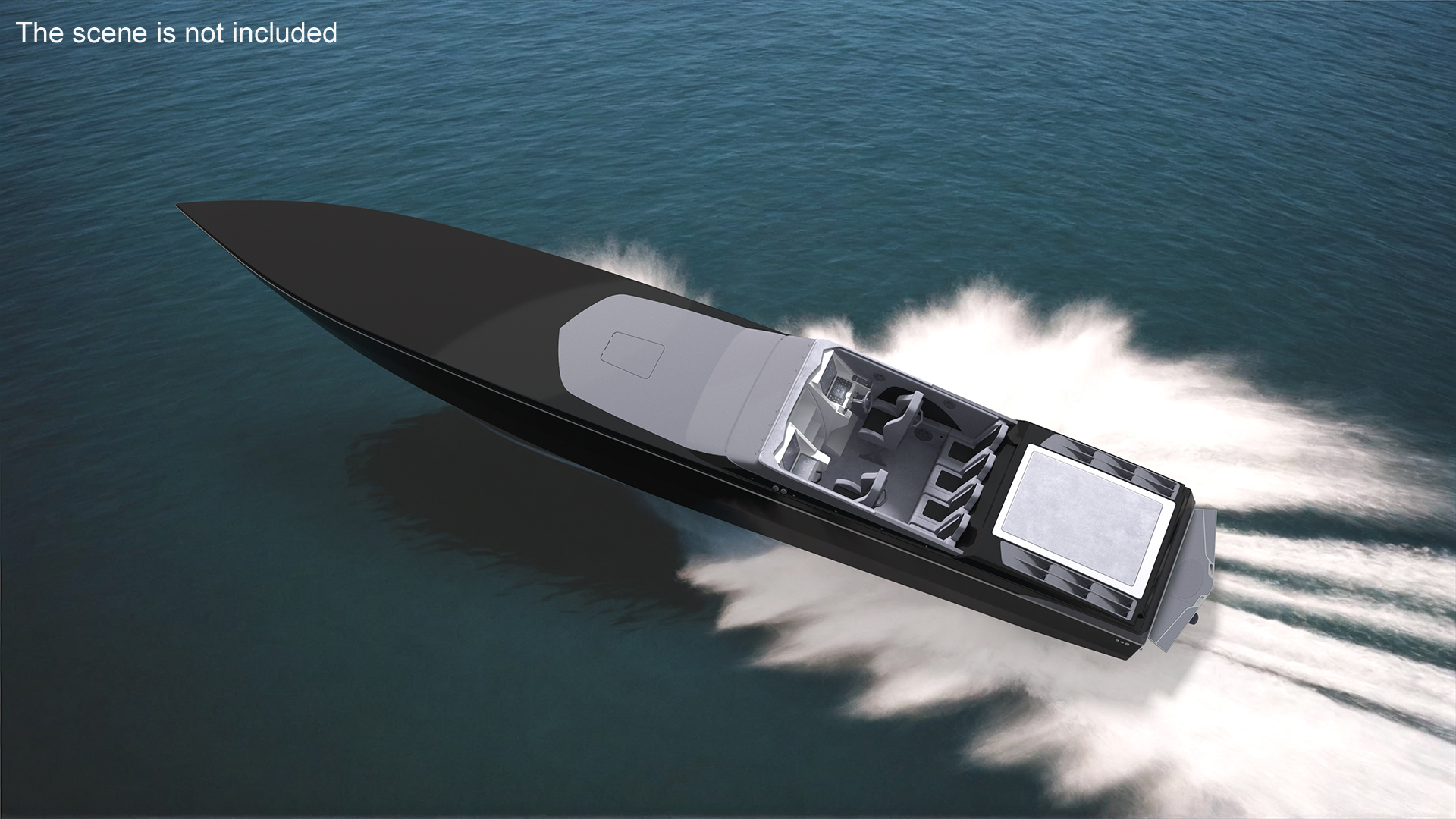 3D model Speedboat Black
