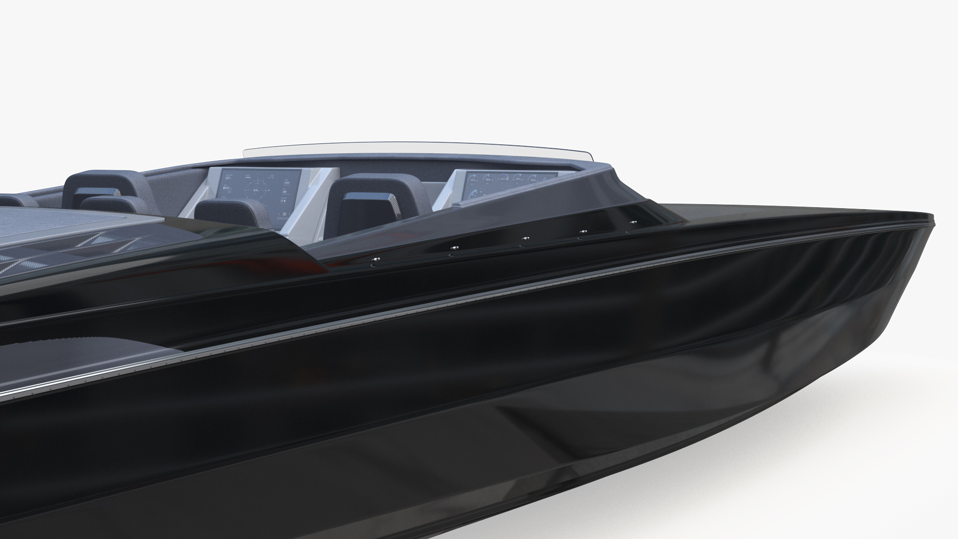 3D model Speedboat Black