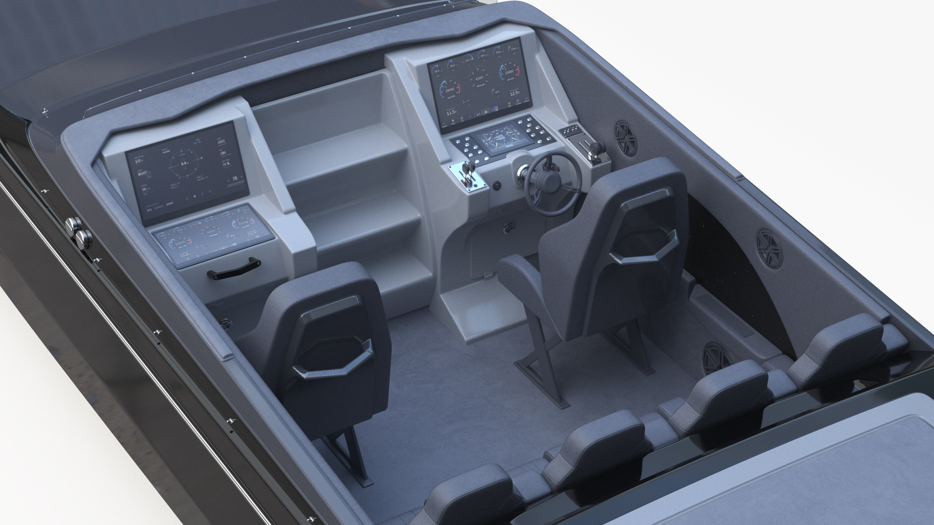 3D model Speedboat Black