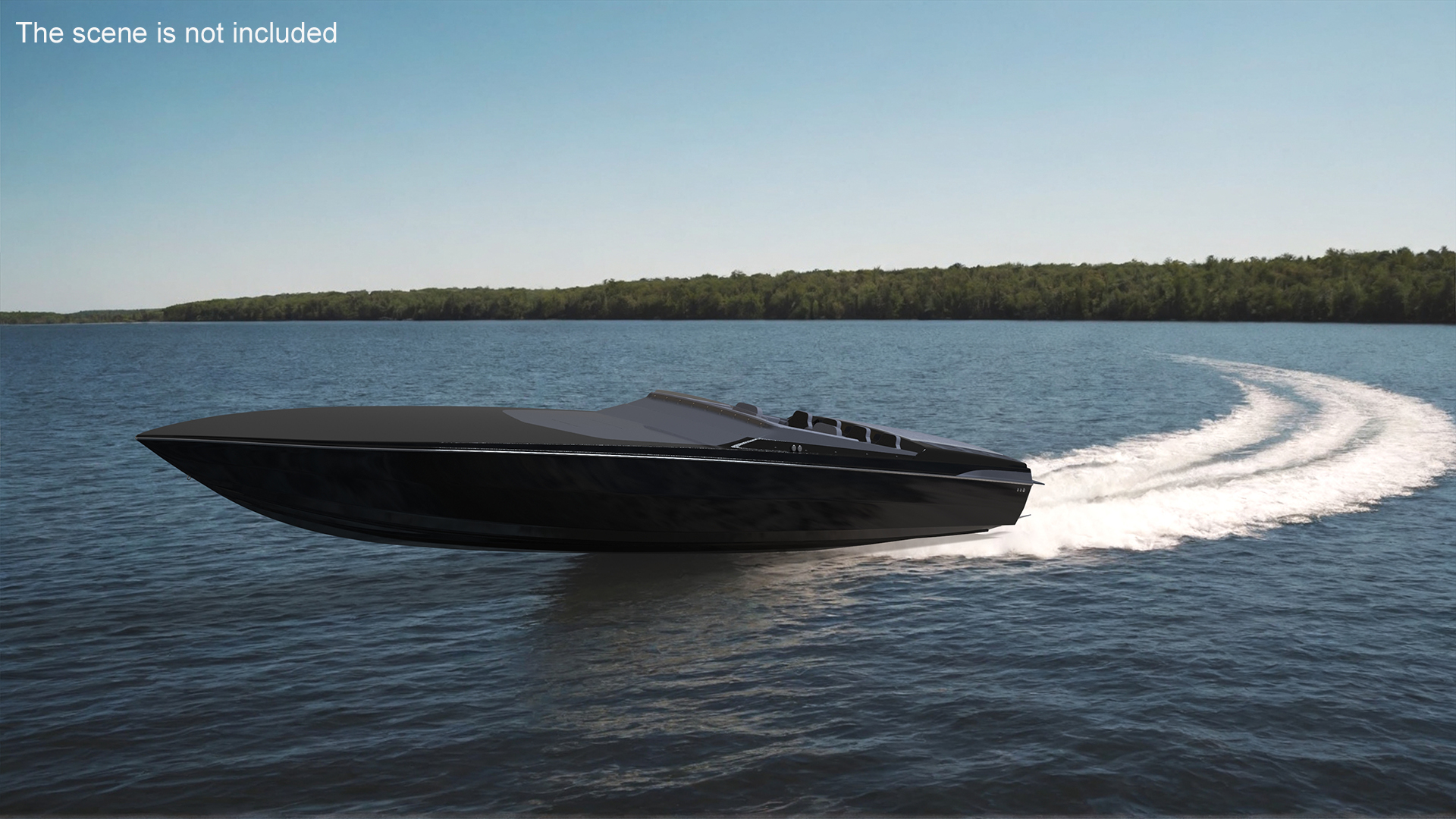 3D model Speedboat Black