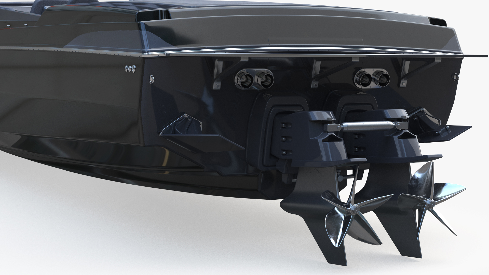 3D model Speedboat Black