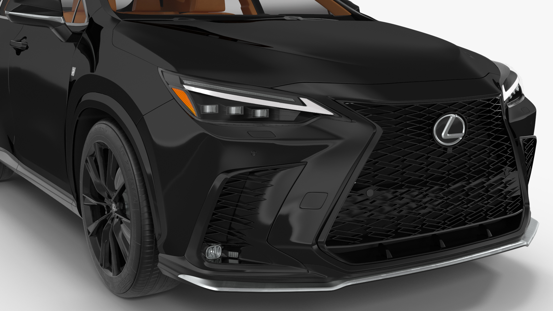 Luxury Lexus NX HYBRID 2024 Black Simple Interior 3D model
