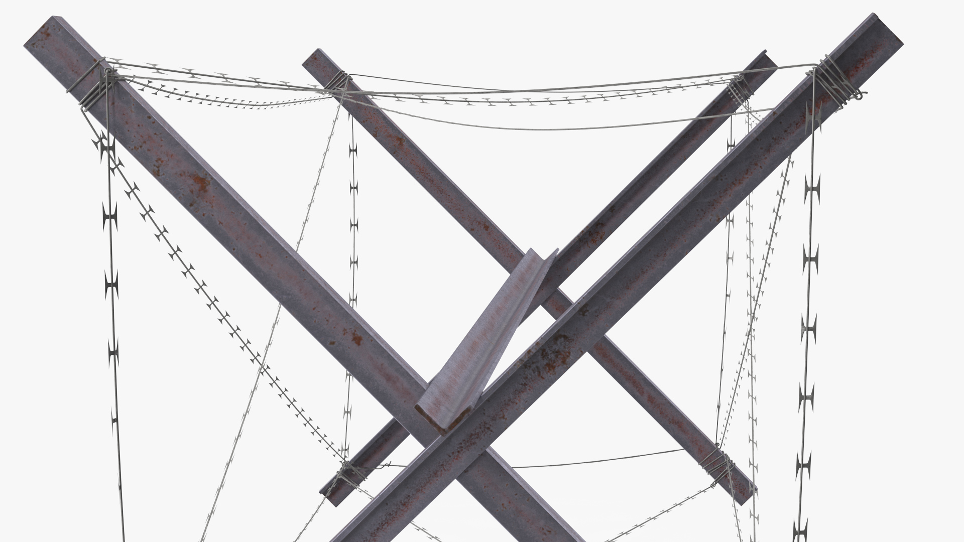 3D model Knife Rest Razor Wire Obstacle
