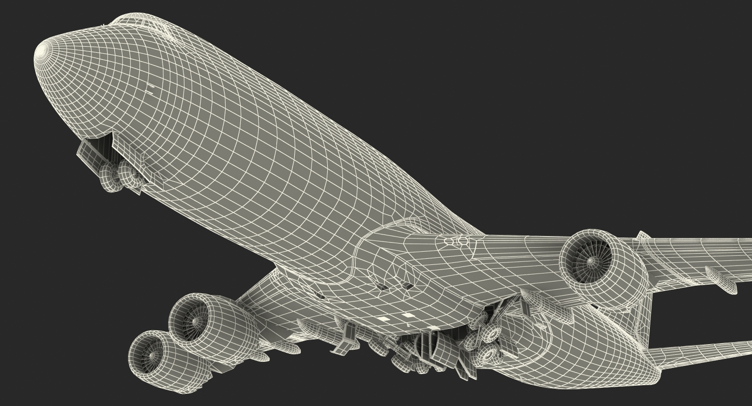 3D Boeing 747 8I Generic Rigged model