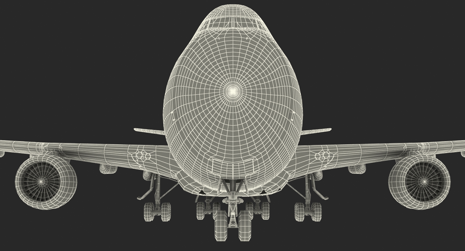 3D Boeing 747 8I Generic Rigged model