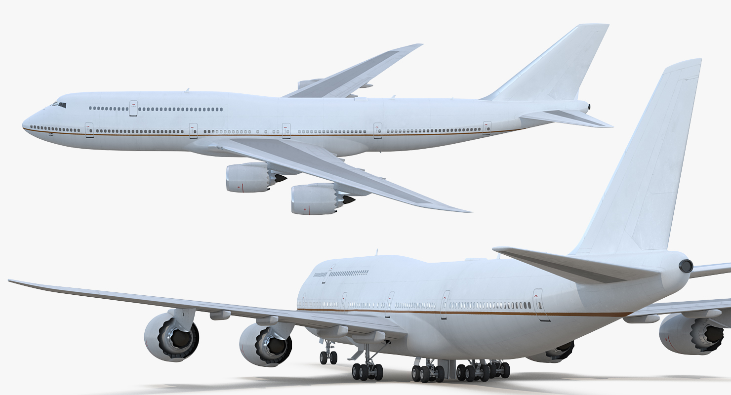 3D Boeing 747 8I Generic Rigged model