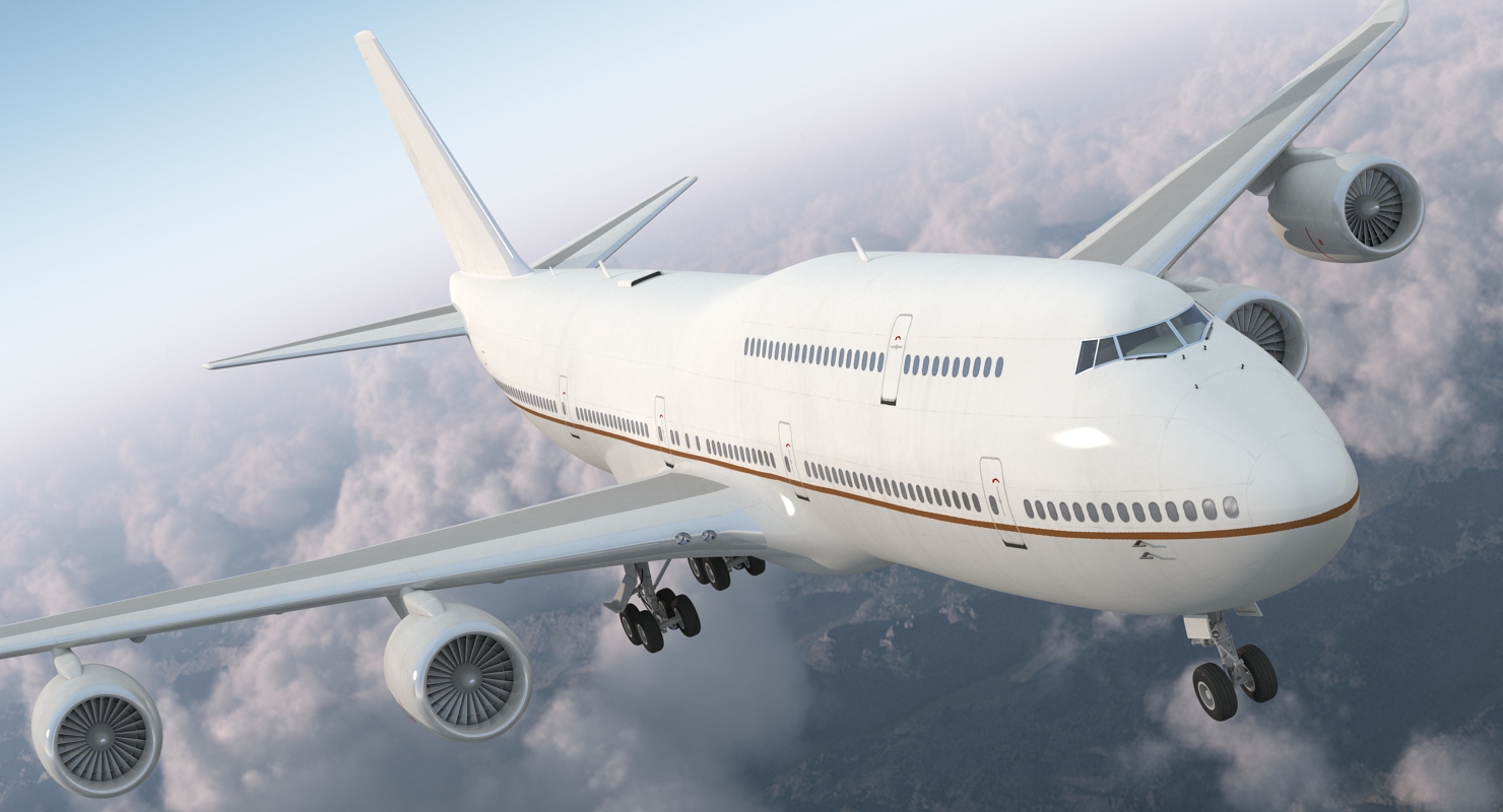 3D Boeing 747 8I Generic Rigged model