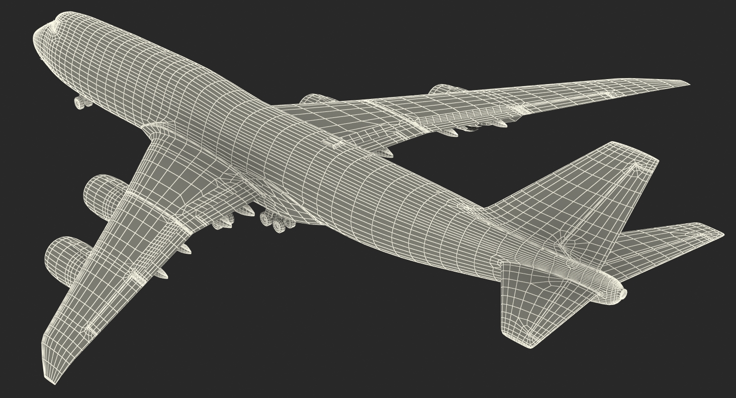 3D Boeing 747 8I Generic Rigged model