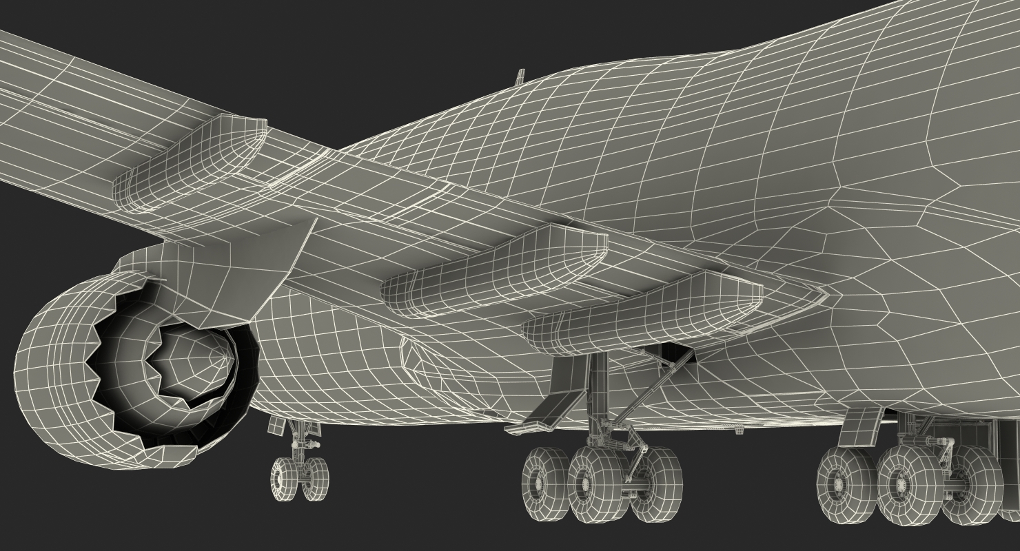 3D Boeing 747 8I Generic Rigged model