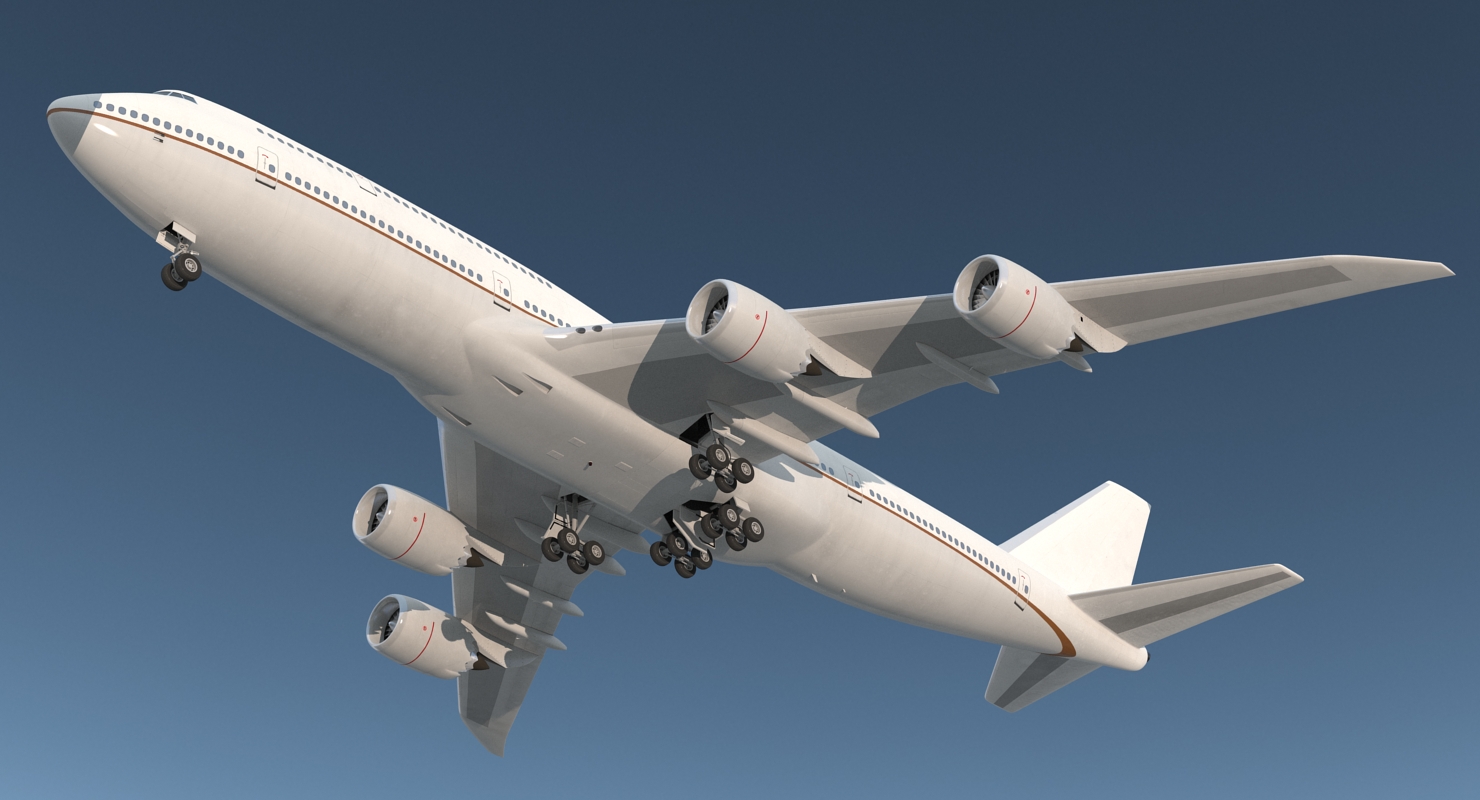 3D Boeing 747 8I Generic Rigged model