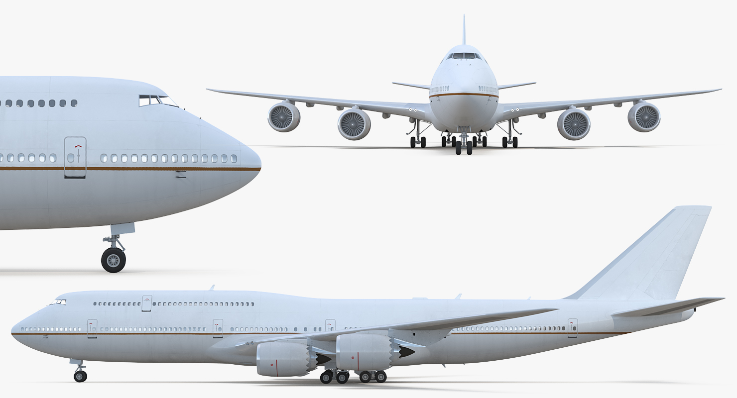 3D Boeing 747 8I Generic Rigged model