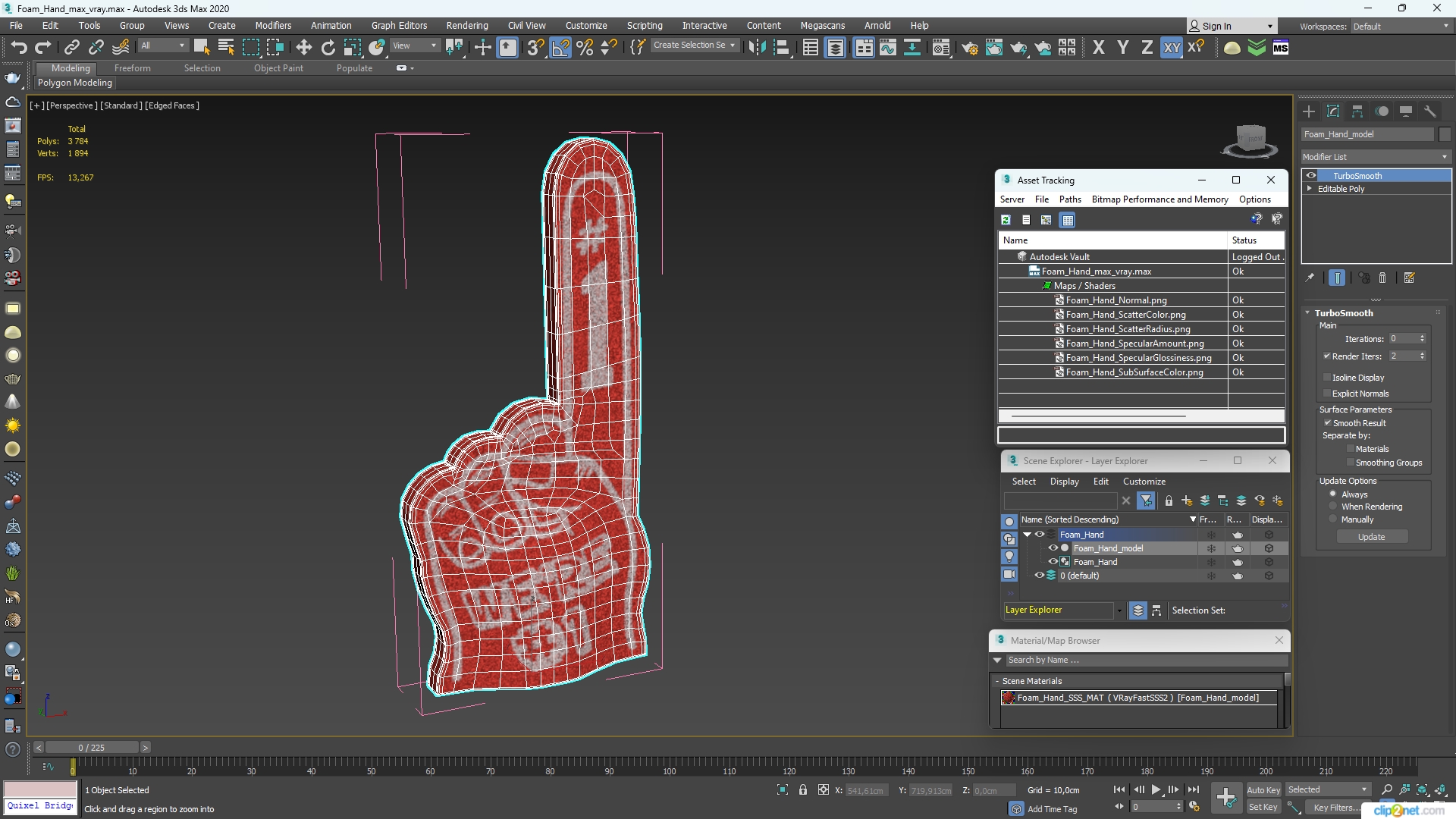 Foam Hand 3D model