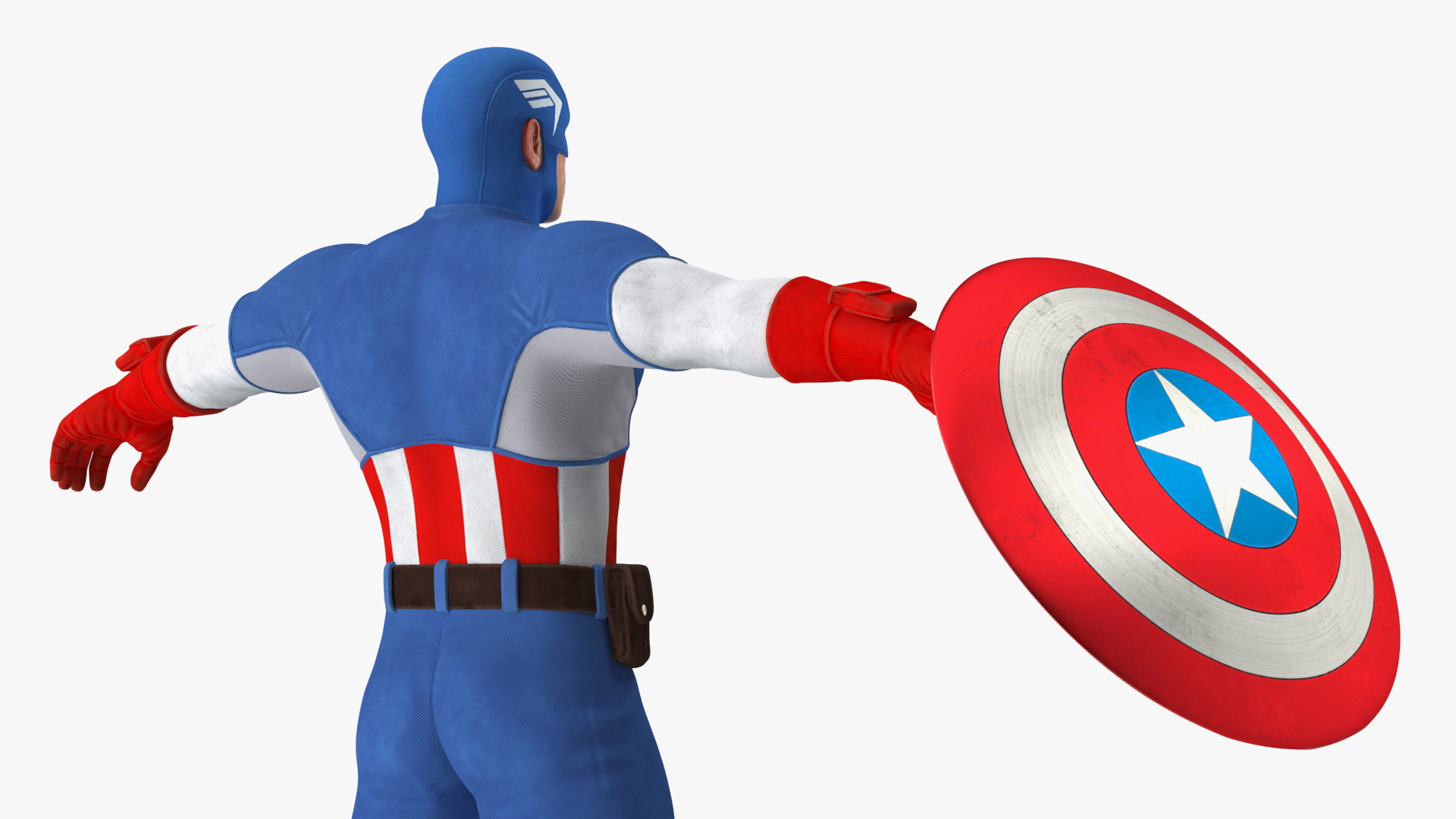 Marvel Cartoon Captain America Rigged 3D