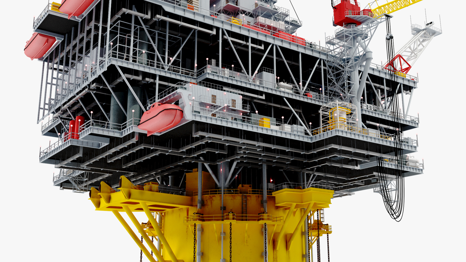 3D Offshore Oil Platform with TI Europe Tanker Ship model