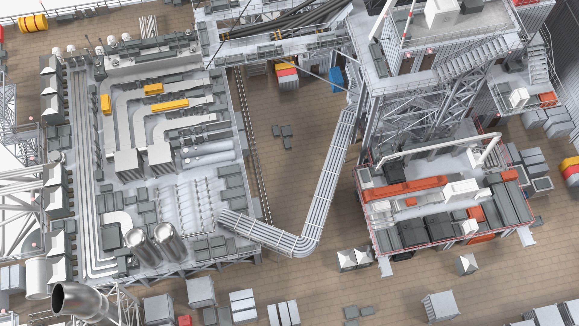 3D Offshore Oil Platform with TI Europe Tanker Ship model