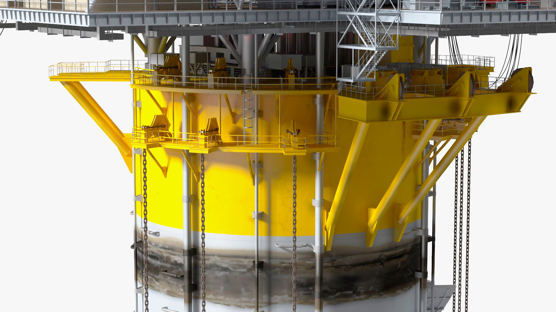 3D Offshore Oil Platform with TI Europe Tanker Ship model